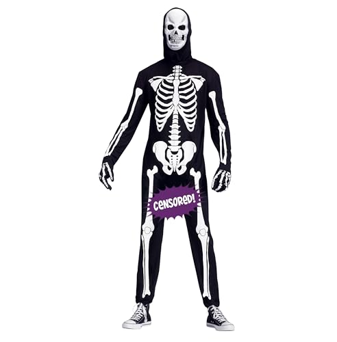 Fun World Costumes Skele-Boner für Herren, für Erwachsene, Weiß/Schwarz von Fun World