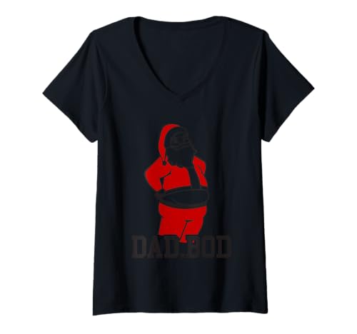 Damen Weihnachtsmann Papa BOD – lustiges Geschenk für den Vater T-Shirt mit V-Ausschnitt Damen Weihnachtsmann Papa BOD – lustiges Geschenk für den Vater T-Shirt mit V-Ausschnitt von Fun Xmas Designs