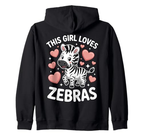 Dieses Mädchen liebt Zebras Kapuzenjacke Dieses Mädchen liebt Zebras Kapuzenjacke von Fun Zebras Cool Zebra Design