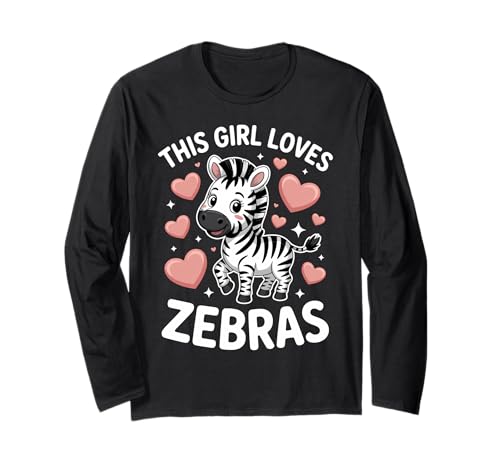 Dieses Mädchen liebt Zebras Langarmshirt Dieses Mädchen liebt Zebras Langarmshirt von Fun Zebras Cool Zebra Design
