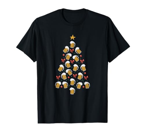 Fun mit Bier CREATIVE HEADS DESIGNS - Weihnachten Bierglas Baum Frauen Männer T-Shirt Schwarz Unisex Klein EU 16-16.5 Kurzarm Klassische Passform Winter Party Weihnachten Urlaub Fun mit Bier CREATIVE HEADS DESIGNS - Weihnachten Bierglas Baum Frauen Männer T-Shirt Schwarz Unisex Klein EU 16-16.5 Kurzarm Klassische Passform Winter Party Weihnachten Urlaub von Fun mit Bier CREATIVE HEADS DESIGNS