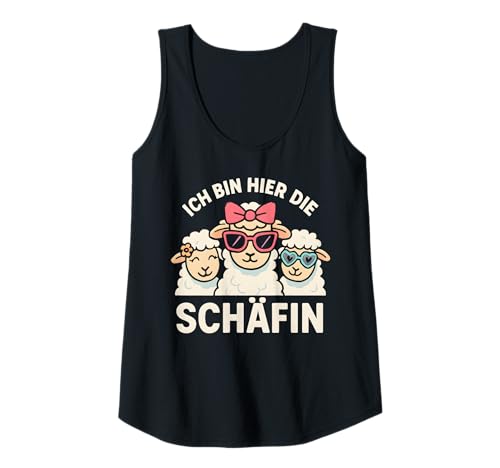 Damen Ich Bin Hier Die Schäfin - Lustiges Schaf Chefin Tank Top von Fun & Humor Sprüche & Geschenke