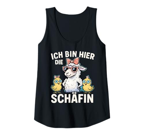 Damen Ich Bin Hier Die Schäfin - Lustiges Schaf Chefin Tank Top von Fun & Humor Sprüche & Geschenke