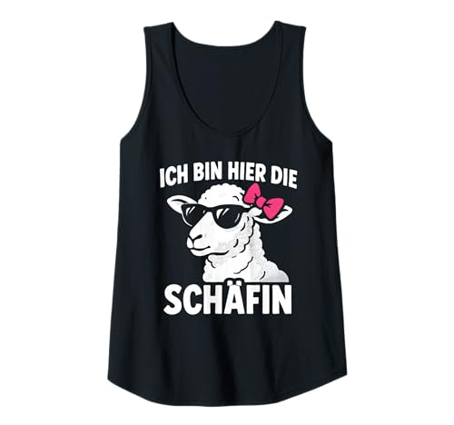 Damen Ich Bin Hier Die Schäfin - Lustiges Schaf Chefin Tank Top von Fun & Humor Sprüche & Geschenke