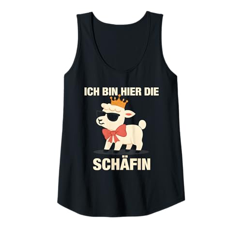 Damen Ich Bin Hier Die Schäfin - Lustiges Schaf Chefin Tank Top von Fun & Humor Sprüche & Geschenke