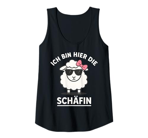 Damen Ich Bin Hier Die Schäfin - Lustiges Schaf Chefin Tank Top von Fun & Humor Sprüche & Geschenke