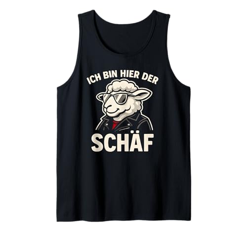 Herren Ich Bin Hier Der Schäf - Lustiges Schaf Chef Tank Top von Fun & Humor Sprüche & Geschenke