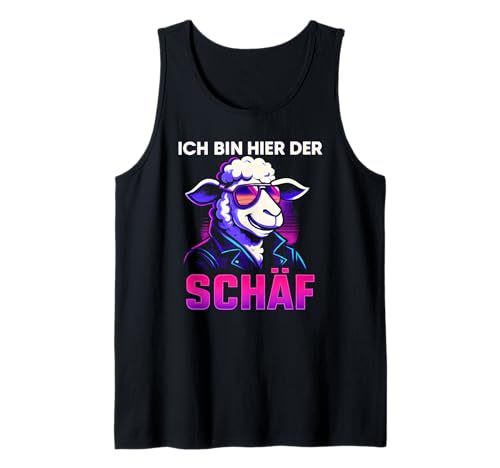 Herren Ich Bin Hier Der Schäf - Lustiges Schaf Chef Tank Top von Fun & Humor Sprüche & Geschenke