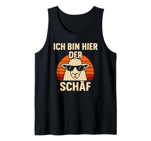 Herren Ich Bin Hier Der Schäf - Lustiges Schaf Chef Tank Top von Fun & Humor Sprüche & Geschenke