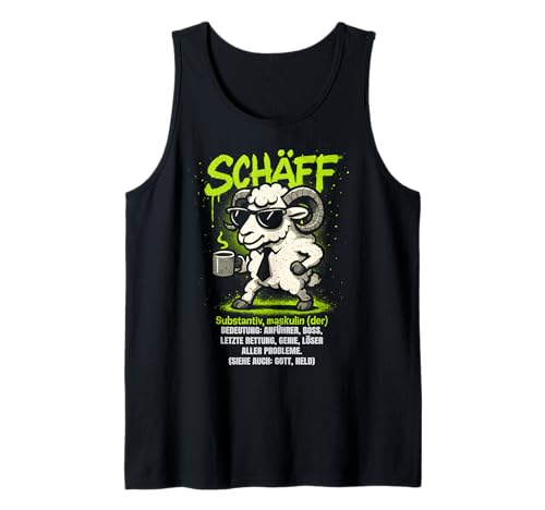 Herren Schäff Definition - Lustiges Schaf Chef Tank Top von Fun & Humor Sprüche & Geschenke