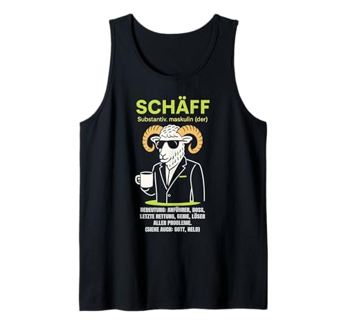 Herren Schäff Definition - Lustiges Schaf Chef Tank Top Herren Schäff Definition - Lustiges Schaf Chef Tank Top von Fun & Humor Sprüche & Geschenke