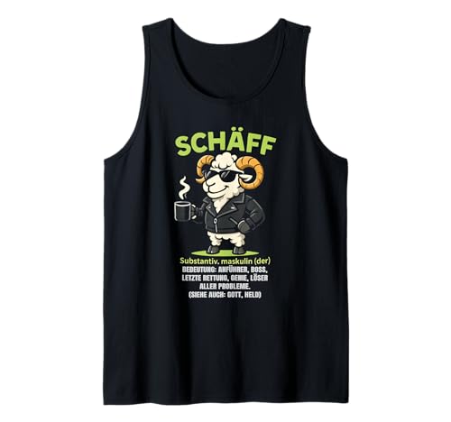 Herren Schäff Definition - Lustiges Schaf Chef Tank Top Herren Schäff Definition - Lustiges Schaf Chef Tank Top von Fun & Humor Sprüche & Geschenke