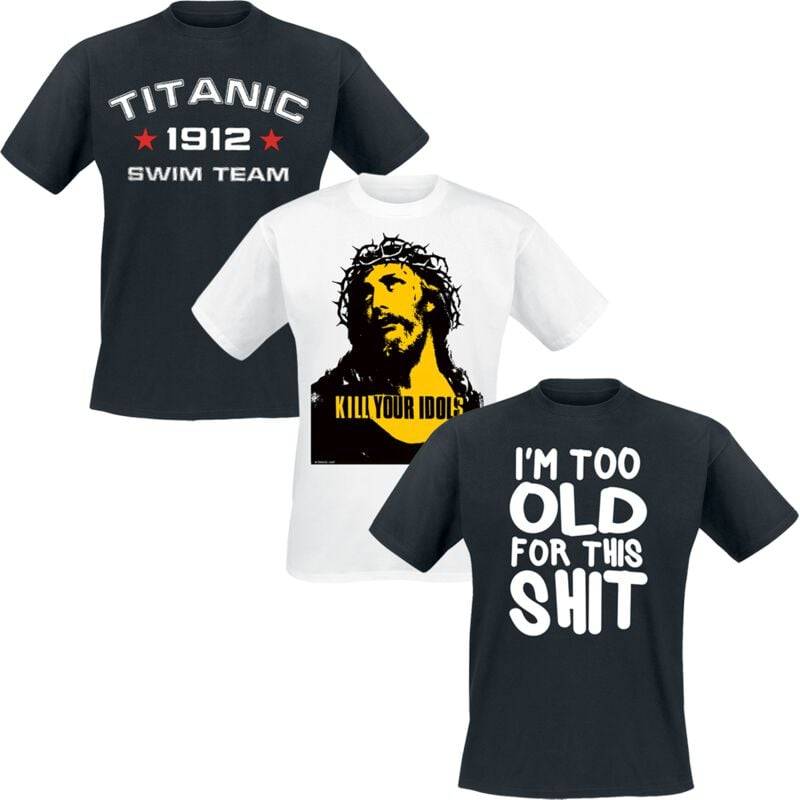 Fun T-Shirt - Fun-T-Shirt - Bundle - 3XL - für Männer - Größe 3XL - multicolor von Fun