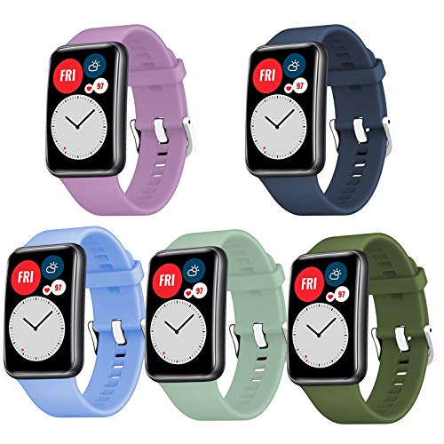 FunBand kompatibel mit Huawei Watch Fit Armband, Sport Ersatzband Klassisch Weich Ersatzarmband Armbänder Wasserdicht Ersatz Uhrenarmbänder für Huawei Watch Fit Smart Watch von FunBand