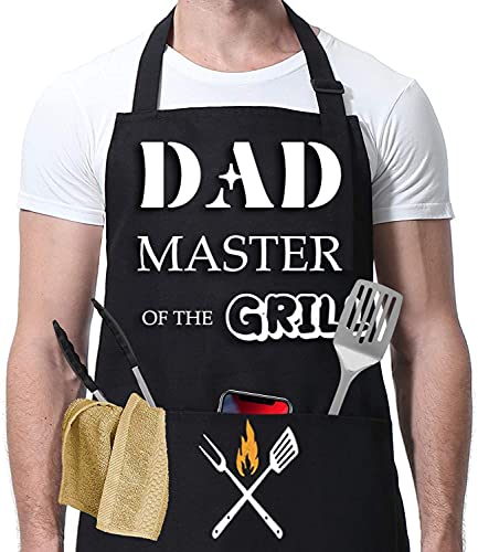 FunChaos Grillschürze für Männer, Papas Schürze, Schwarz Wasserdichte Schürze, Verstellbare Kochschürze mit 2 Taschen, Personalisierte Schürzen Geschenke für Männer Papa Ehemann Freund Großvater FunChaos Grillschürze für Männer, Papas Schürze, Schwarz Wasserdichte Schürze, Verstellbare Kochschürze mit 2 Taschen, Personalisierte Schürzen Geschenke für Männer Papa Ehemann Freund Großvater von FunChaos