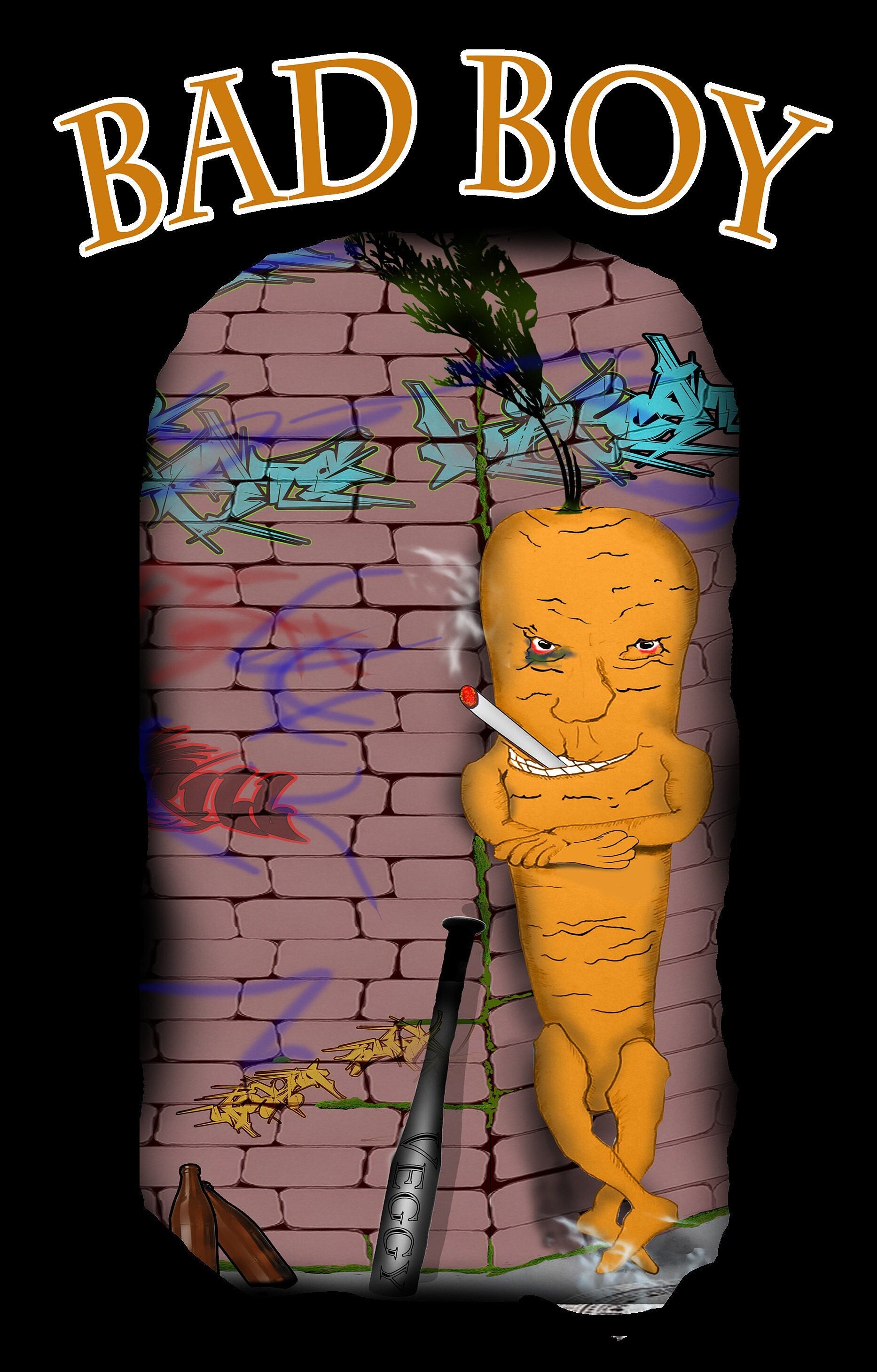 Bad Carrot Vintage Comic Zeichnung Evil Böse-Sprüche Karotten Vegan Vegetarisch Lachen Lustige-Sprüche Humor Spaßig Funny Old-School Bad Carrot Vintage Comic Zeichnung Evil Böse-Sprüche Karotten Vegan Vegetarisch Lachen Lustige-Sprüche Humor Spaßig Funny Old-School von FunFareTreasures