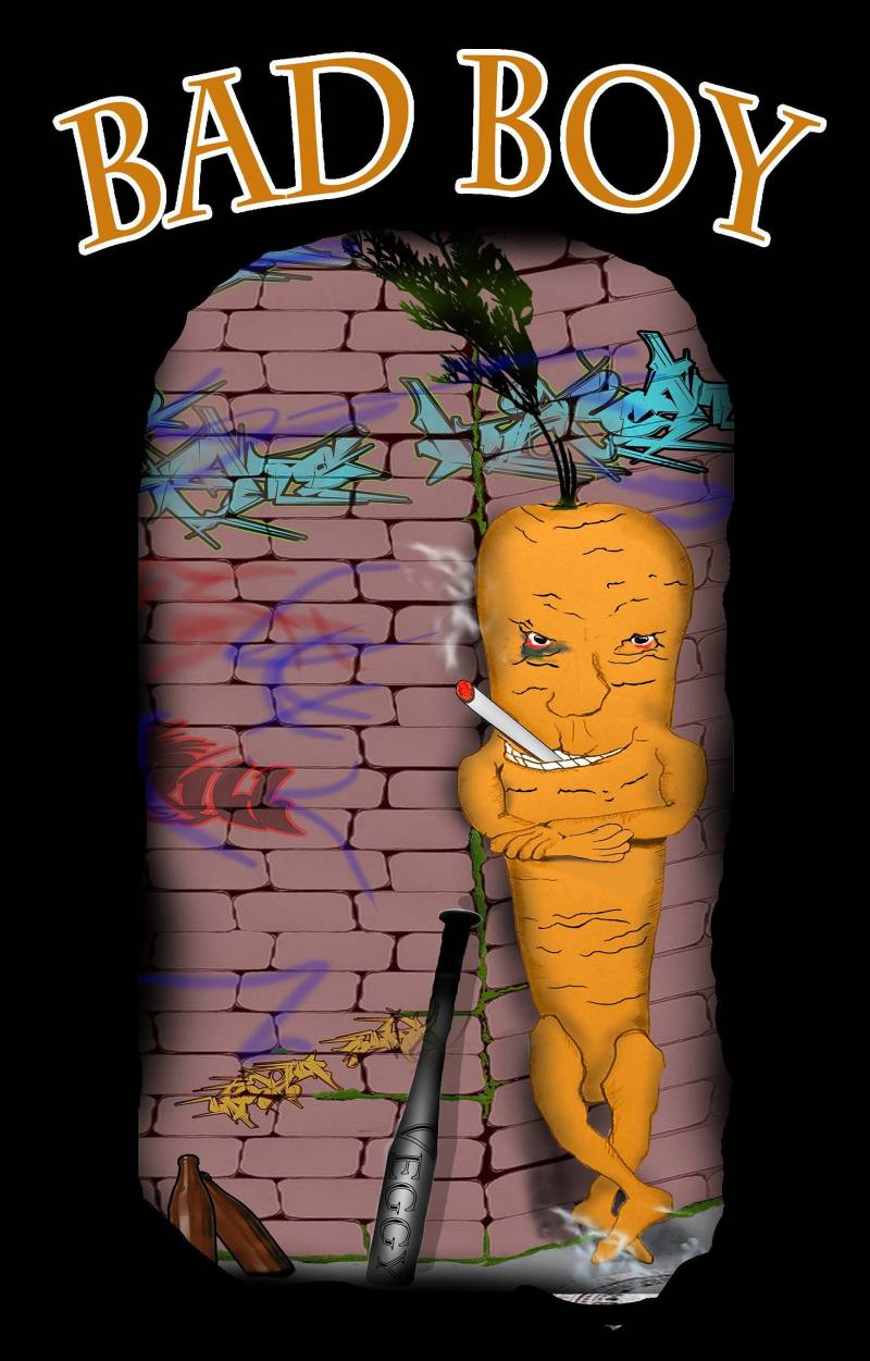 Bad Carrot Vintage Comic Zeichnung Evil Böse-Sprüche Karotten Vegan Vegetarisch Lachen Lustige-Sprüche Humor Spaßig Funny Old-School Bad Carrot Vintage Comic Zeichnung Evil Böse-Sprüche Karotten Vegan Vegetarisch Lachen Lustige-Sprüche Humor Spaßig Funny Old-School von FunFareTreasures