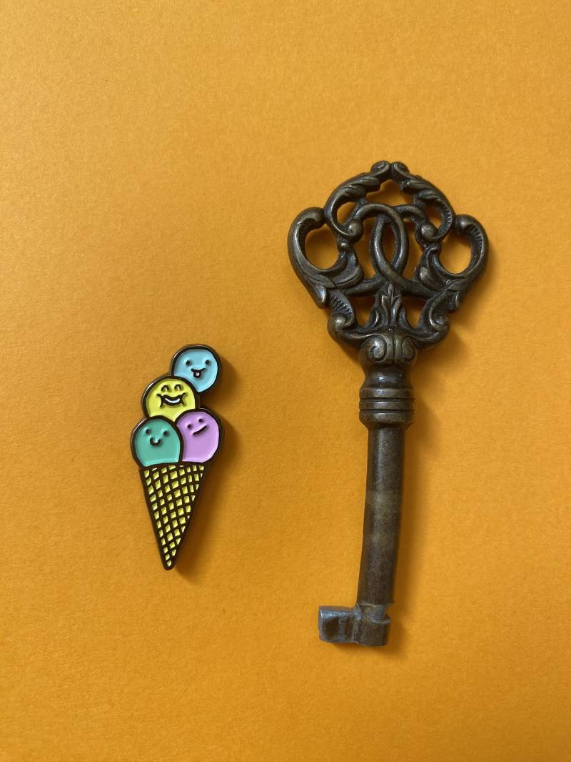 Eis Anstecker Vier Glückliche Schaufel Eis Anstecker Vier Glückliche Schaufel von FunFunFunke