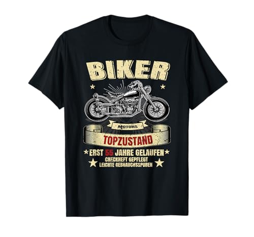 Herren 55. Geburtstag Mann Biker Motorrad Legenden Geschenkidee T-Shirt Herren 55. Geburtstag Mann Biker Motorrad Legenden Geschenkidee T-Shirt von FunShirtDealer für Biker