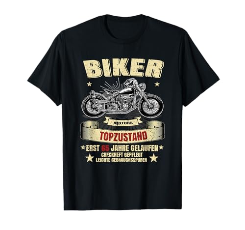 Herren 65. Geburtstag Mann Biker Motorrad Legenden Geschenkidee T-Shirt Herren 65. Geburtstag Mann Biker Motorrad Legenden Geschenkidee T-Shirt von FunShirtDealer für Biker