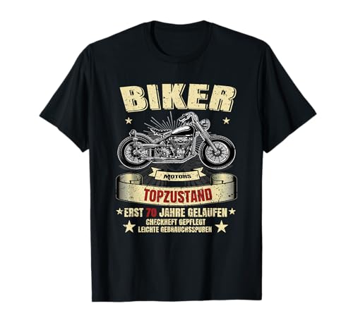 Herren 70. Geburtstag Mann Biker Motorrad Legenden Geschenkidee T-Shirt Herren 70. Geburtstag Mann Biker Motorrad Legenden Geschenkidee T-Shirt von FunShirtDealer für Biker