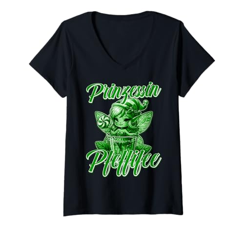 Damen Prinzessin Pfeffifee - Lustiger Spruch T-Shirt mit V-Ausschnitt von FunShop