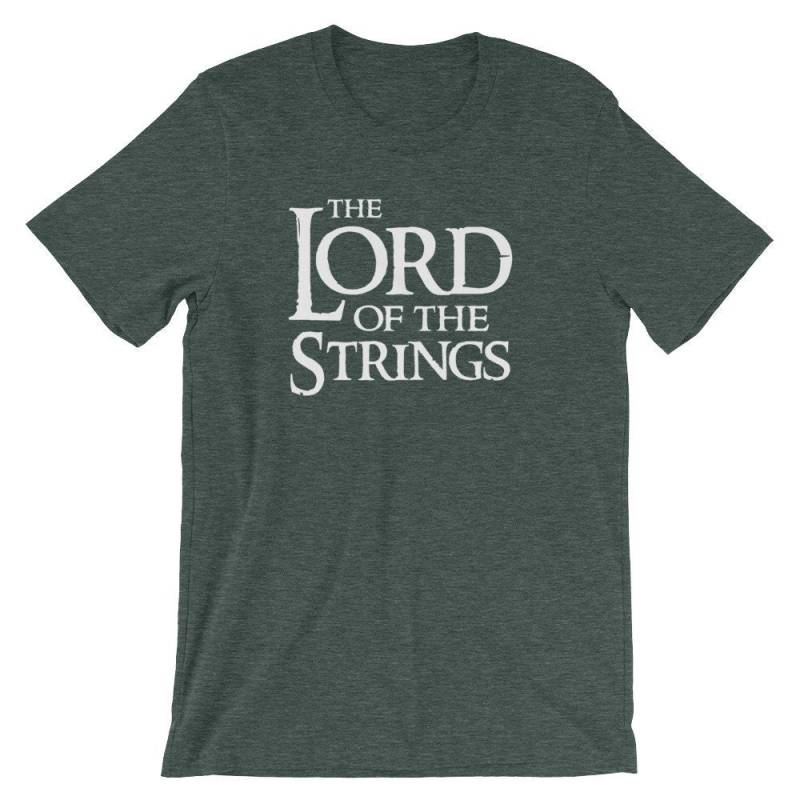 Lord Of The Strings Gitarren-T-Shirt Lustiges Musiker-T-Shirt von FunStuff2Go