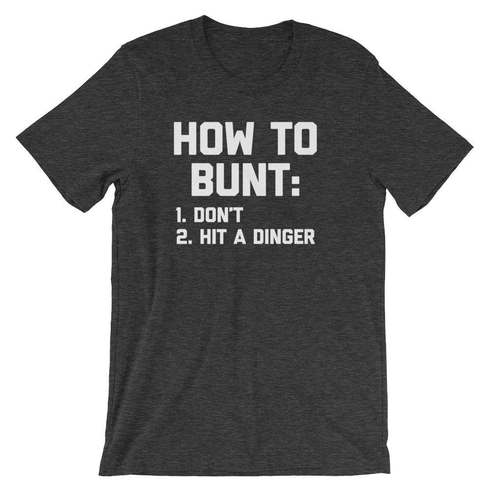 Lustiges Baseball T-Shirt How To Bunt - Hit A Dinger Lustiges Baseball T-Shirt How To Bunt - Hit A Dinger von FunStuff2Go
