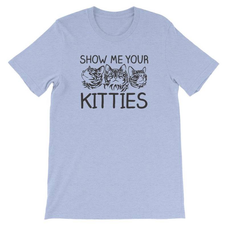 Lustiges Katzen-Shirt Zeig Mir Dein Kätzchen-Grafik-T-Shirt von FunStuff2Go