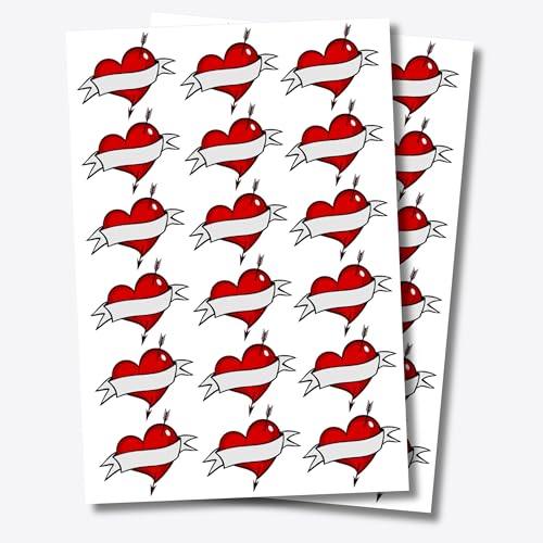 Personalisierbares temporäres Tattoo mit Wunschtext im Ortsschild- oder Herz-Design – Ideal für Festivals, Hochzeiten, Veranstaltungen & Partys (Herz + Name) von FunTattooExpress