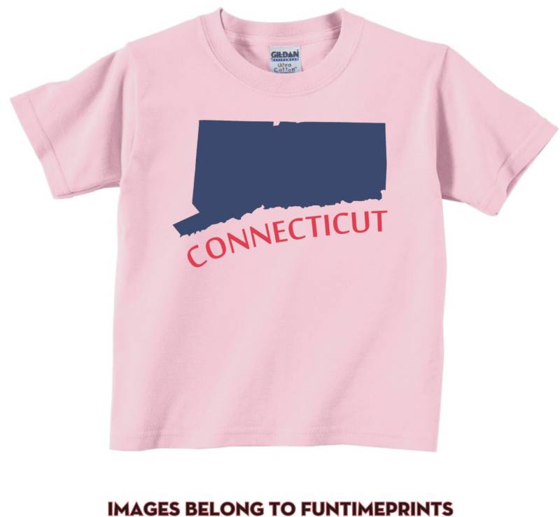 122 - Lustiges State Map T-Shirt Oder Bodysuit Lustige Uni Kleidung Für Kleinkinder- in Weiß Grau Rosa Blau -122 von FunTimePrints