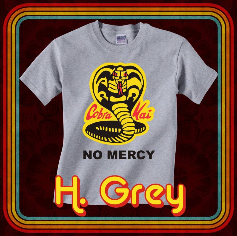 Cobra Kai No Mercy - T-Shirt in Vielen Farboptionen Erwachsene Herren/Unisex Hemden Karate Kind Miyagi Tun 80Er Jahre Film von FunTimePrints