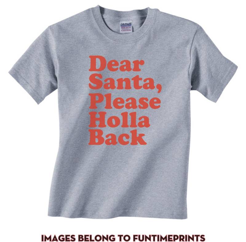 Dear Santa Bitte Holla Zurück - Weihnachten Erwachsene Grafik T Shirt S-3xl Erhältlich in Vielen Farben Santa Claus Tshirt 0326 von FunTimePrints