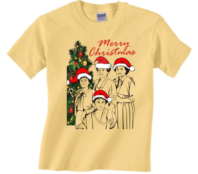 Die Golden Girls Frohe Weihnachten T-Shirt in Vielen Farboptionen - Erwachsene Herren/Unisex Shirts Betty White Bea Arthur 80Er Jahre Tv Lustige von FunTimePrints