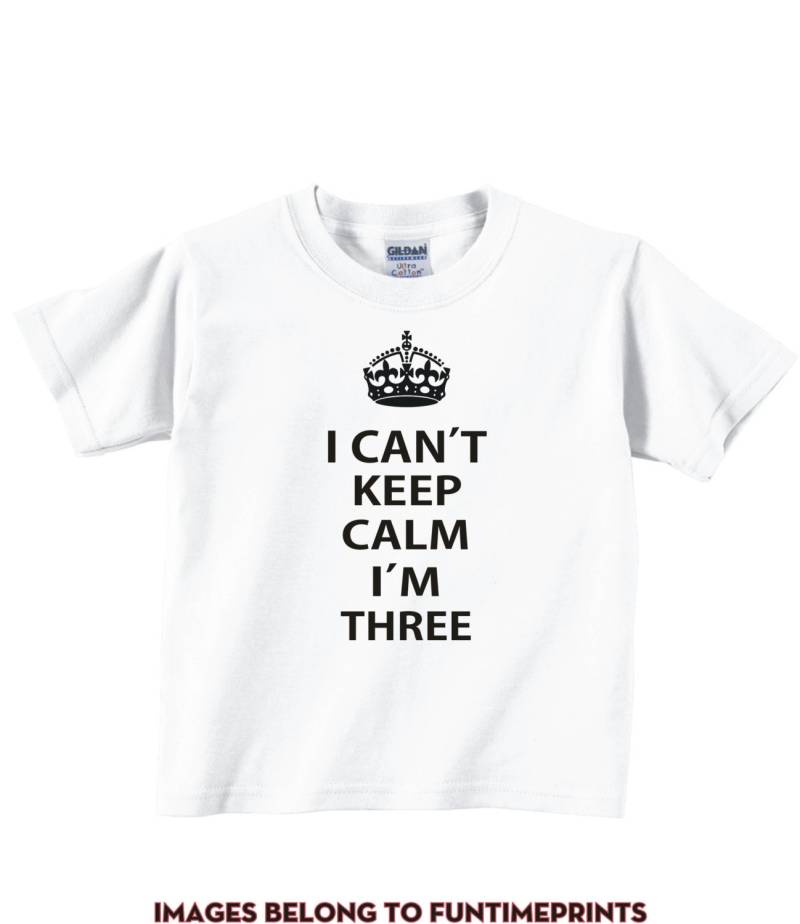 Ich Kann Nicht Halten Ruhig Im Drei -Kleinkind Kleinkind Jugend Kinder Baby Strampler Creeper Tshirt Shirt Babys Lustige Süße Humor Chive Auf Kcco von FunTimePrints