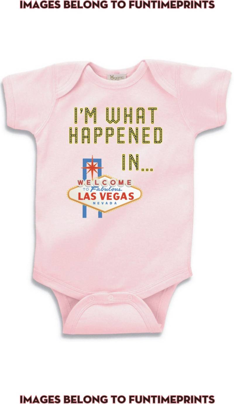 Im Was Geschah in Las Vegas - Spaß T-Shirt Body Kleinkind Jugend Strampler Creeper Tshirt Lustige Süße Humor Baby Kinder-0014 von FunTimePrints