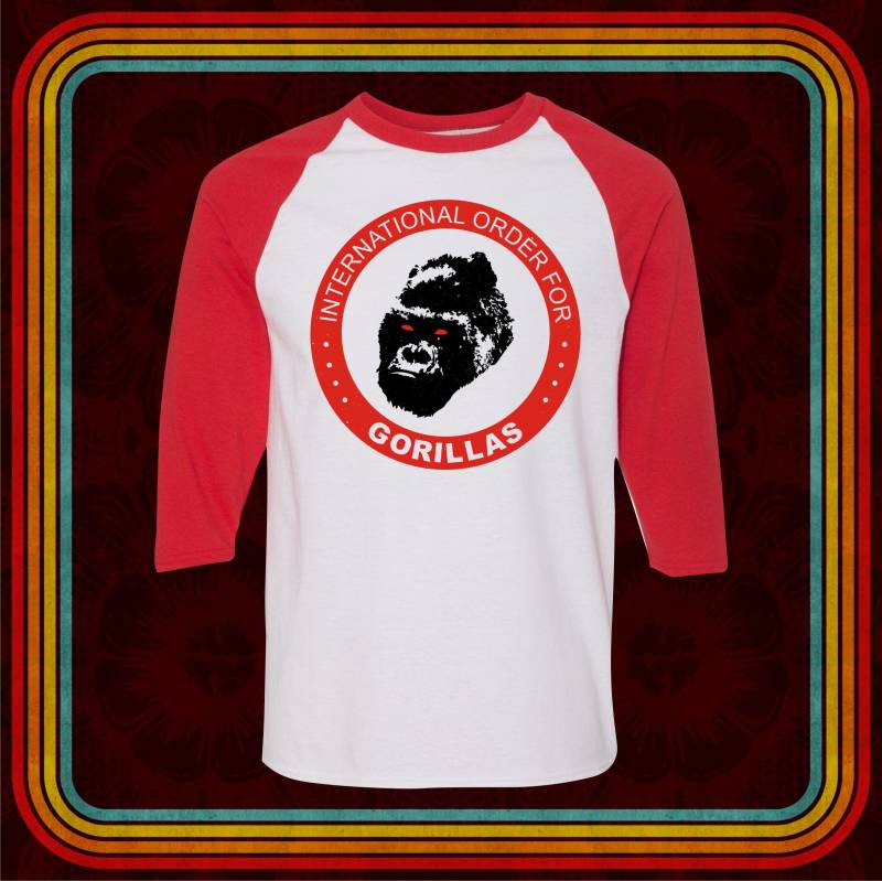 Internationale Bestellung Für Gorillas - T-Shirt Erwachsene Premium Ringerraglans Tank Tops Echte Genie Chris Ritter Val Kilmer 80Er Jahre von FunTimePrints