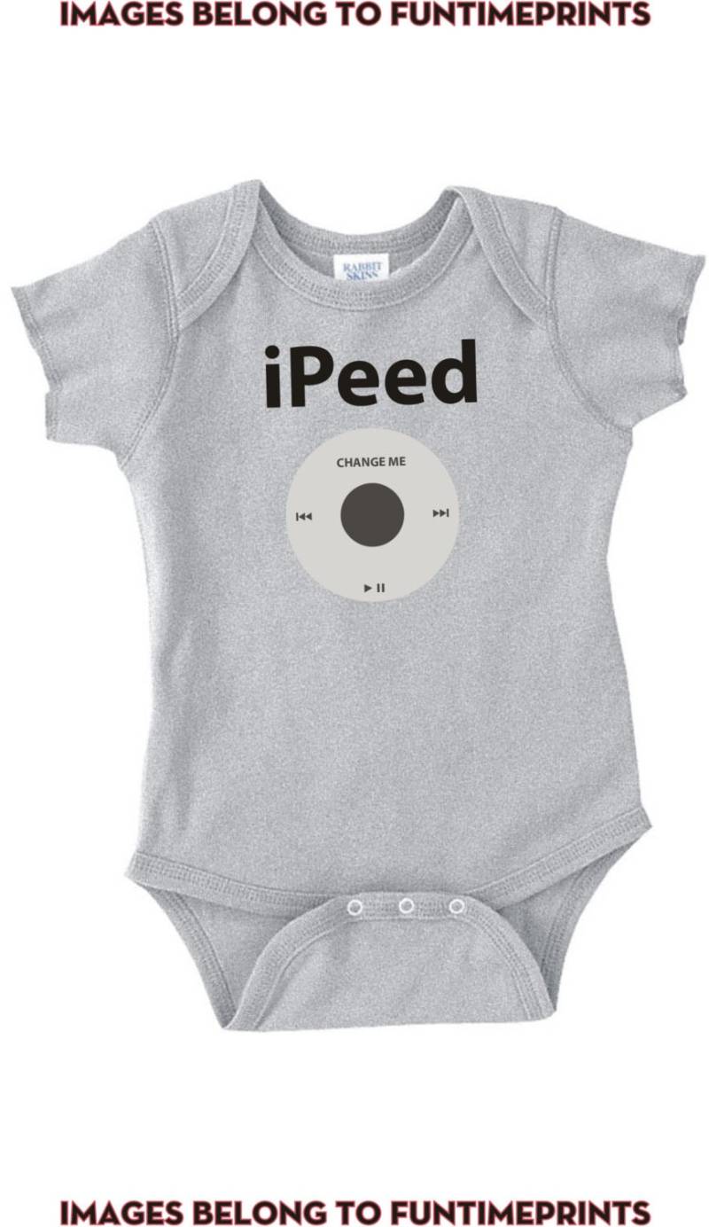 Ipeed - Spaß T-Shirt Body Kleinkind Jugend Strampler Creeper Tshirt Lustige Süße Humor Baby Kinder Apfel Ipod Iphone Spoof -0022 von FunTimePrints