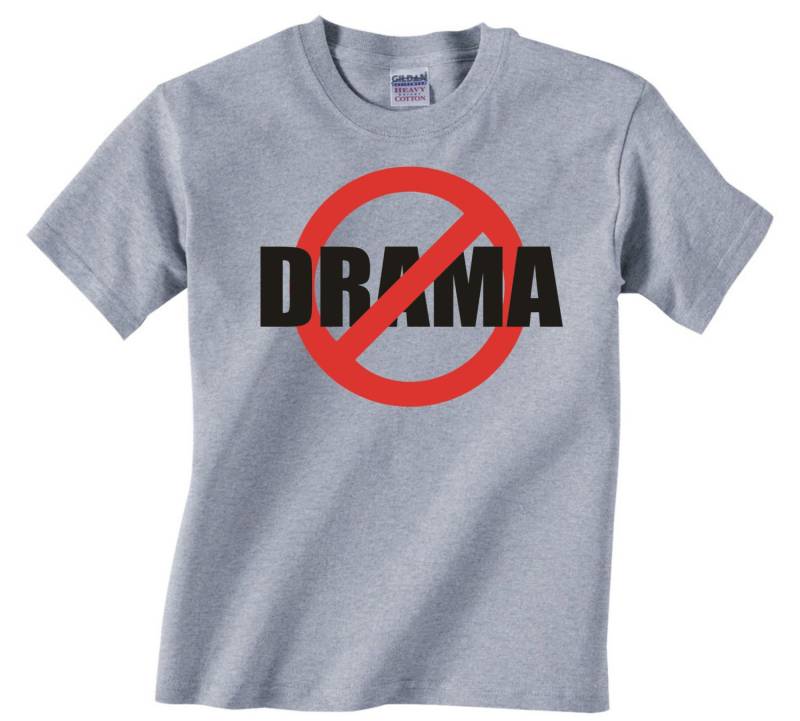 Kein Drama - Spaß T-Shirt Oder Body Lustige Clothin Kleinkind Jugend Kinder Weiß Grau Rosa Blau-463 von FunTimePrints