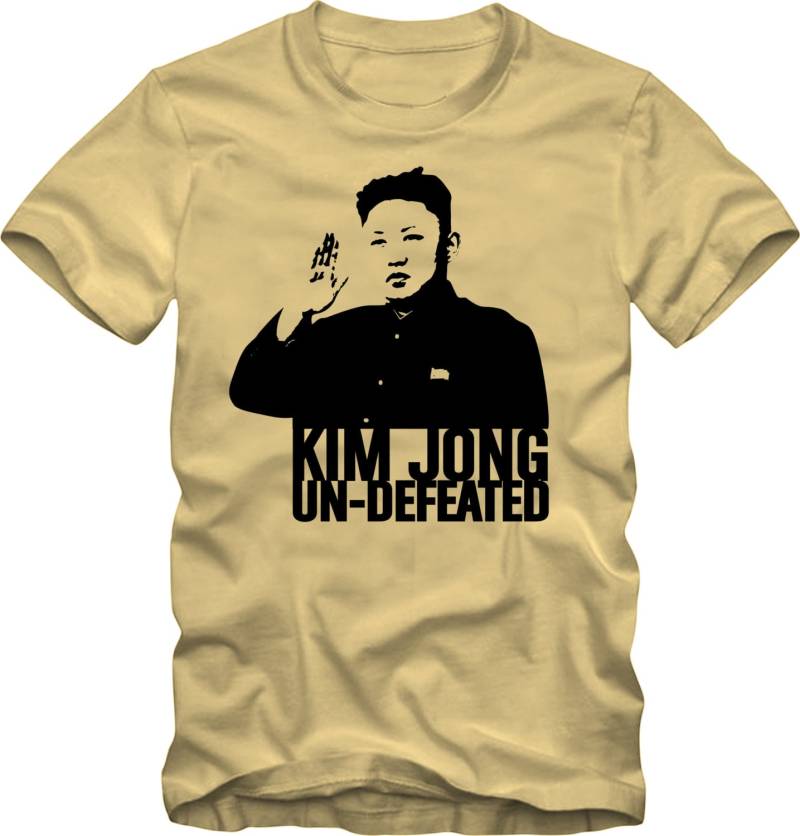Kim Jung Un-Defeated - Lustige Erwachsene T Shirt Aus Film Das Interview Nordkorea Usa- S-3xl James Franco Flagge Skylark Tshirt Rogen-393 von FunTimePrints