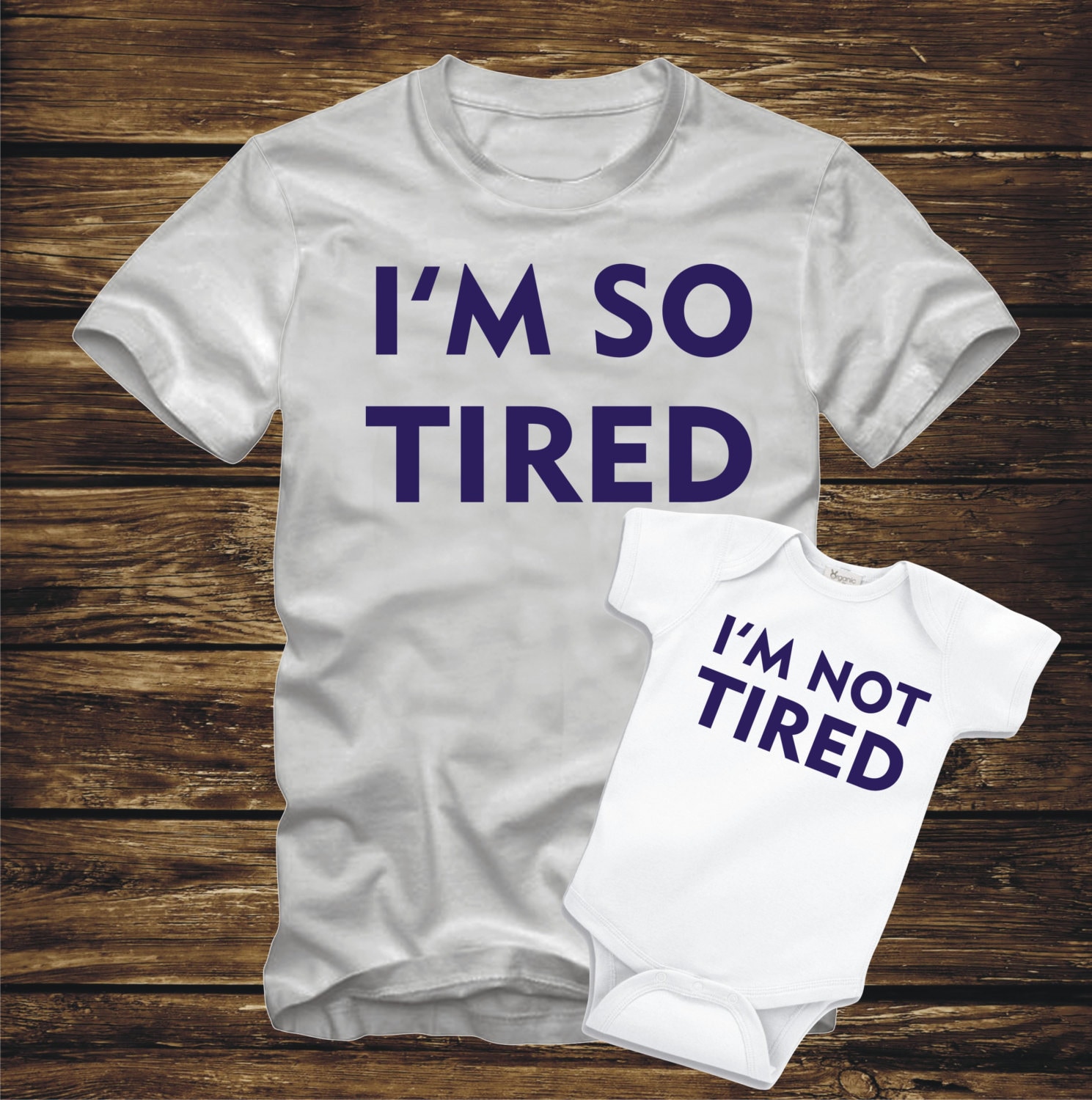 Matching Ich Bin So Müde - Ich Nicht Eltern Vater Tag Mutter Kind Baby Kleinkind Sohn Tochter T-Shirt Body Kinder -464 von FunTimePrints