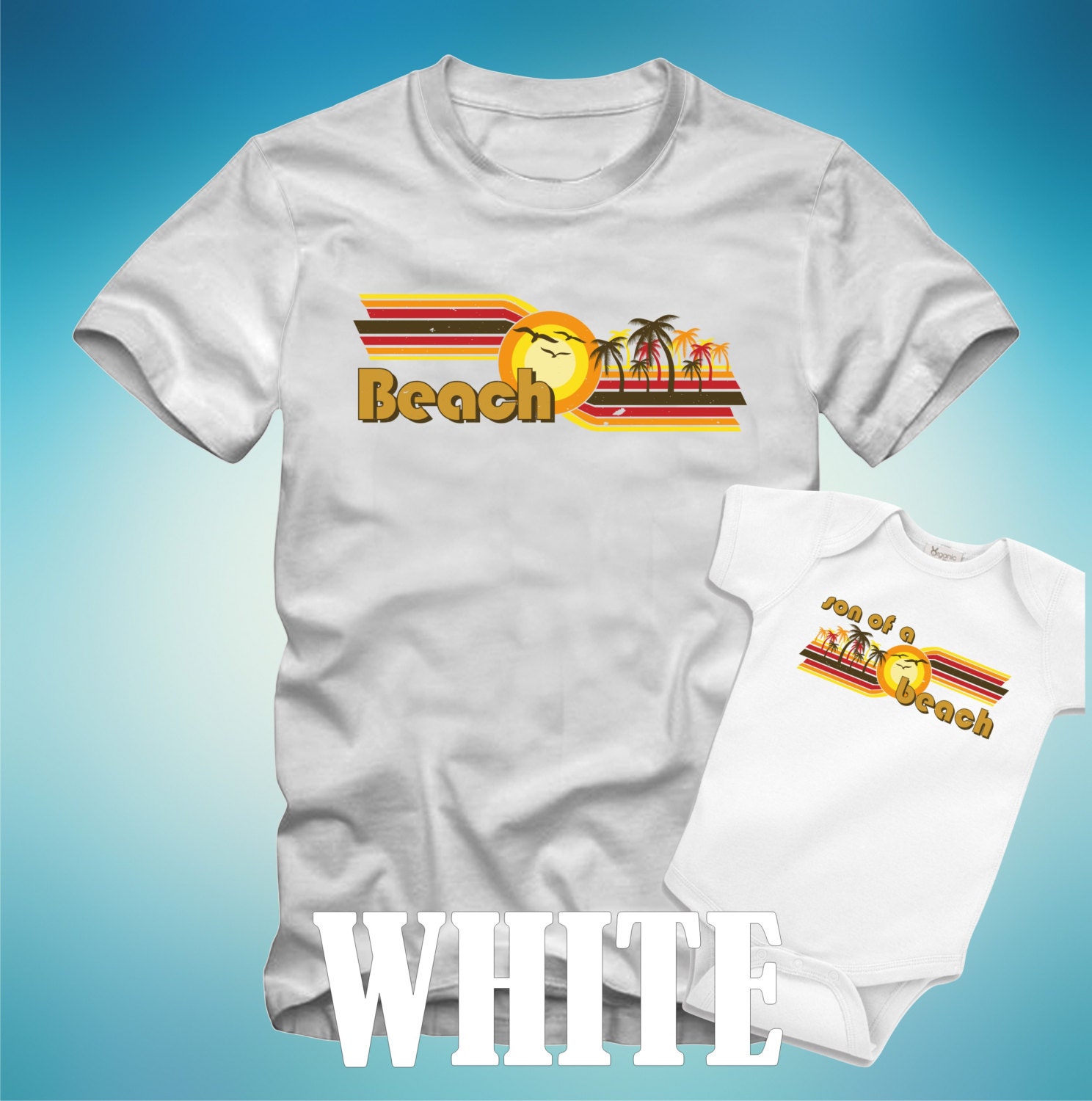 Matching Strand - Sohn Eines T-Shirt Body Eltern Vater Kind Kleidung Erwachsene Säugling Kinder Junge Junge Vintage Retro Hündin Matching Strand - Sohn Eines T-Shirt Body Eltern Vater Kind Kleidung Erwachsene Säugling Kinder Junge Junge Vintage Retro Hündin von FunTimePrints