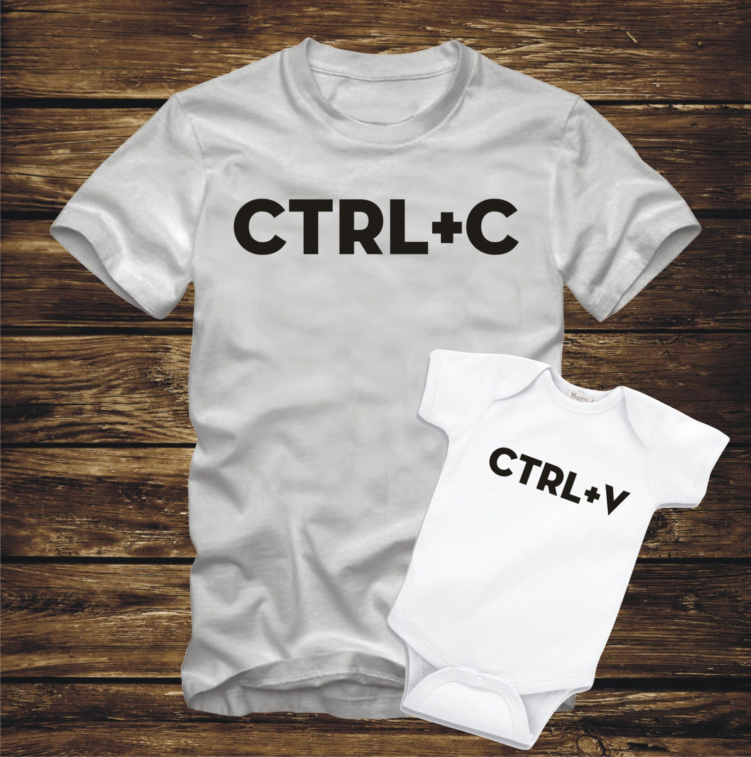 Passender Pc Copy Paste -Ctrl C Ctrl V Eltern Vatertag Mutter Kind T-Shirt Oder Bodysuit -Lustige Kleidung Erwachsene Kleinkinder Kinder -371 von FunTimePrints