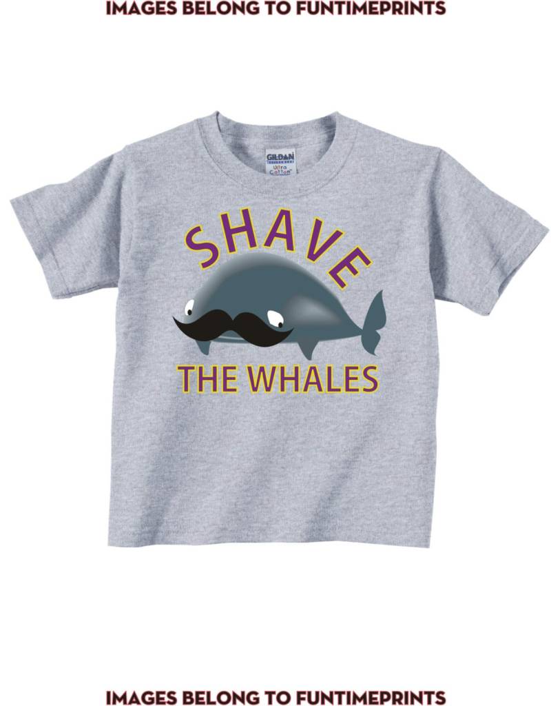 Rasieren Sie Die Wale - Speichern Spaß T-Shirt Body Kleinkind Jugend Strampler Creeper Tshirt Lustige Süße Humor Jungen Mädchen Baby Kinder 0016 von FunTimePrints