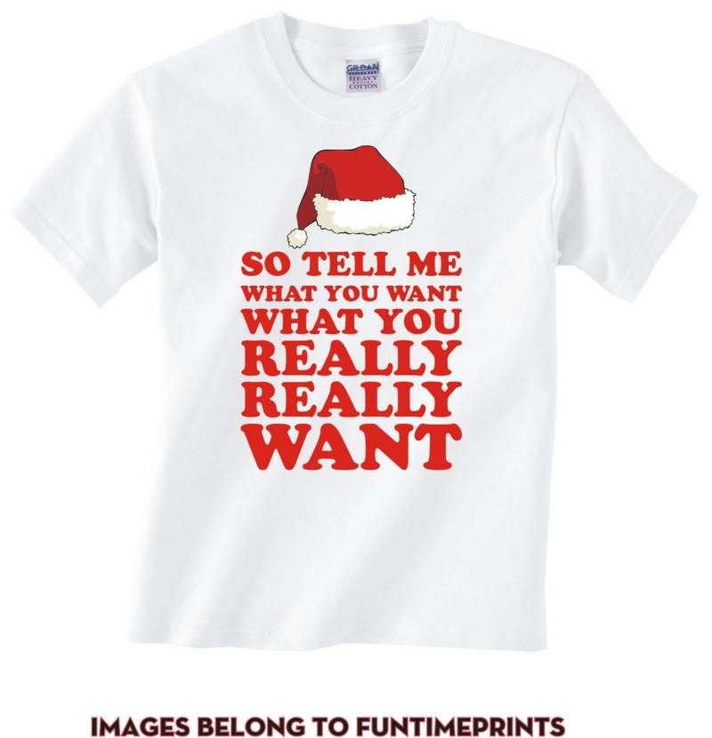 Sagen Sie Mir, Was Wollen, Wirklich Relly Wollen Santa - Erwachsene & Kleinkind Größen Spaß T-Shirt Oder Body Lustige Weihnachtsurlaub Kinder 323 Sagen Sie Mir, Was Wollen, Wirklich Relly Wollen Santa - Erwachsene & Kleinkind Größen Spaß T-Shirt Oder Body Lustige Weihnachtsurlaub Kinder 323 von FunTimePrints