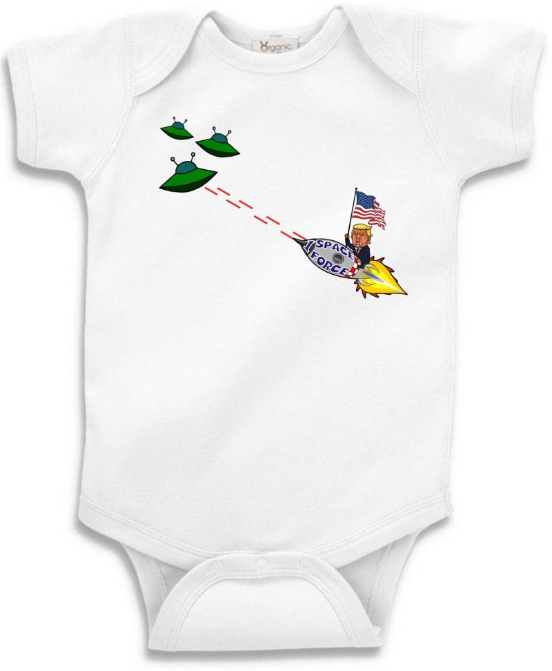 Space Force 1 - T-Shirt Oder Bodysuit Für Säugling Kleinkind Jugend Kinder in Weiß Grau Pink Blau von FunTimePrints