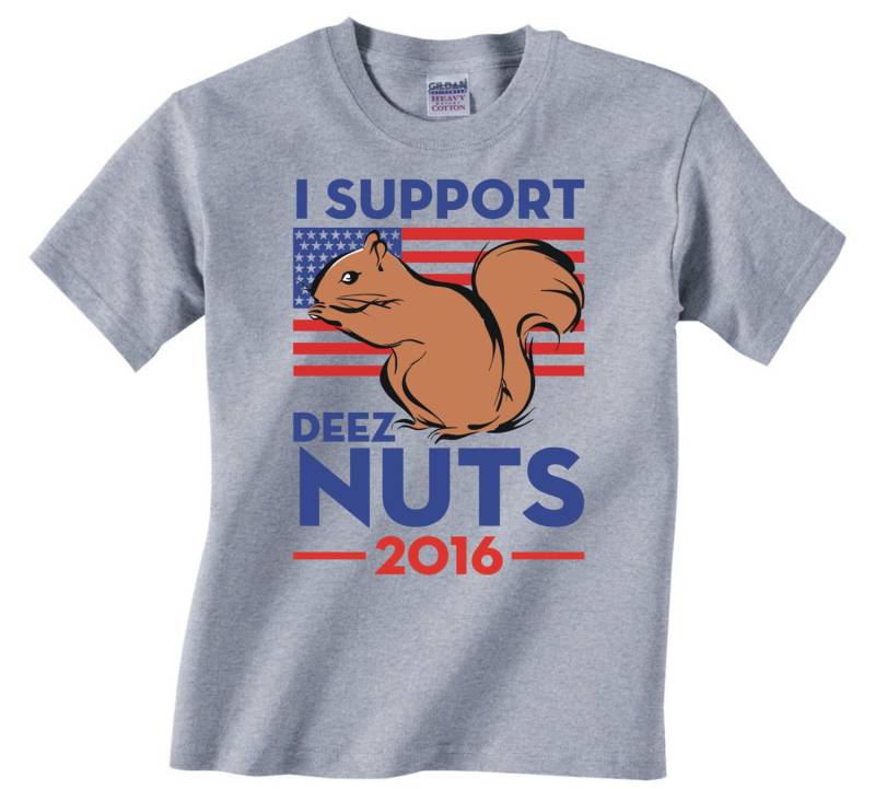 Unterstützung Deez Nuts 2016 Eichhörnchen - Lustige Erwachsene Grafik T Shirt Unabhängige Wahl Amerika Nutz S-3xl Erhältlich in Vielen Farben von FunTimePrints
