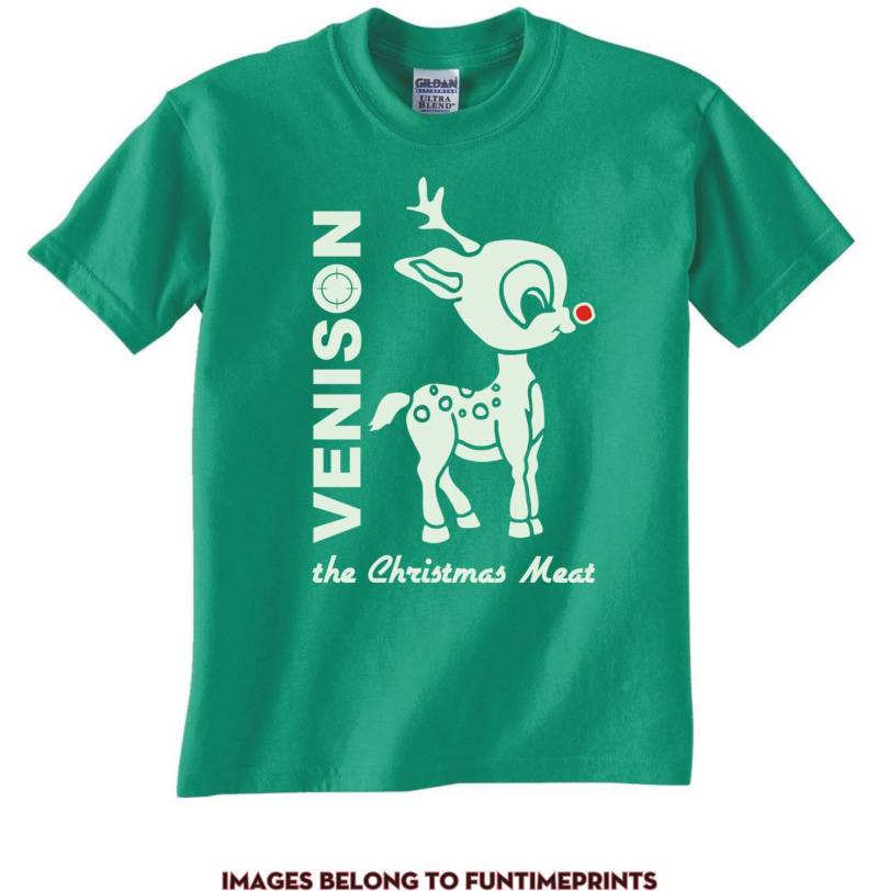 Venison Die Christmas Meat - Erwachsene & Kleinkind Größen Spaß Rudolph Rote Nase T-Shirt Oder Body Lustige Kleidung Jugend Kinder -0309 von FunTimePrints