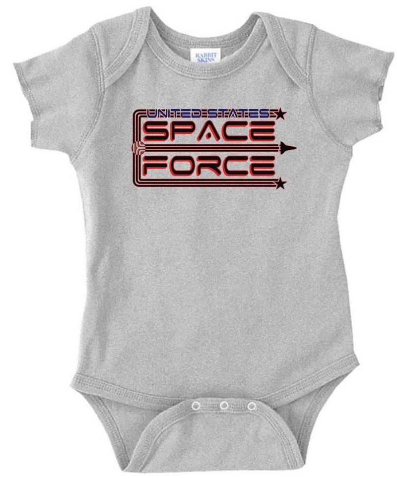 Vereinigte Staaten Space Force - Spaß T-Shirt Oder Body Kleidung Für Kleinkind Jugend Kinder in Weiß Grau Rosa Blau 741 von FunTimePrints
