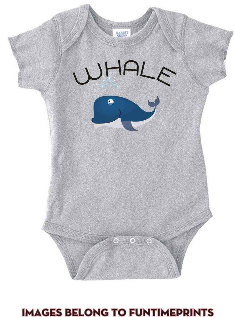 Whale - Spaß T-Shirt Oder Body Lustige Kleidung Für Kleinkind Jugend Kinder in Weiß Grau Rosa Blau -0099 Whale - Spaß T-Shirt Oder Body Lustige Kleidung Für Kleinkind Jugend Kinder in Weiß Grau Rosa Blau -0099 von FunTimePrints